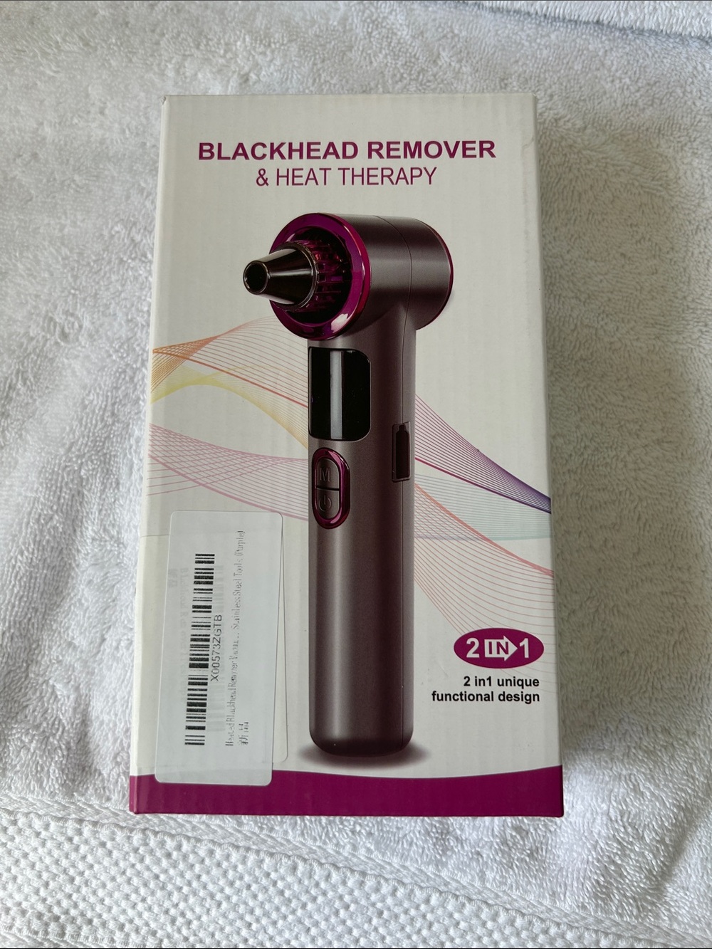 2-in-1 Blackhead Remover & Heat Therapy Facial Tool - Purple